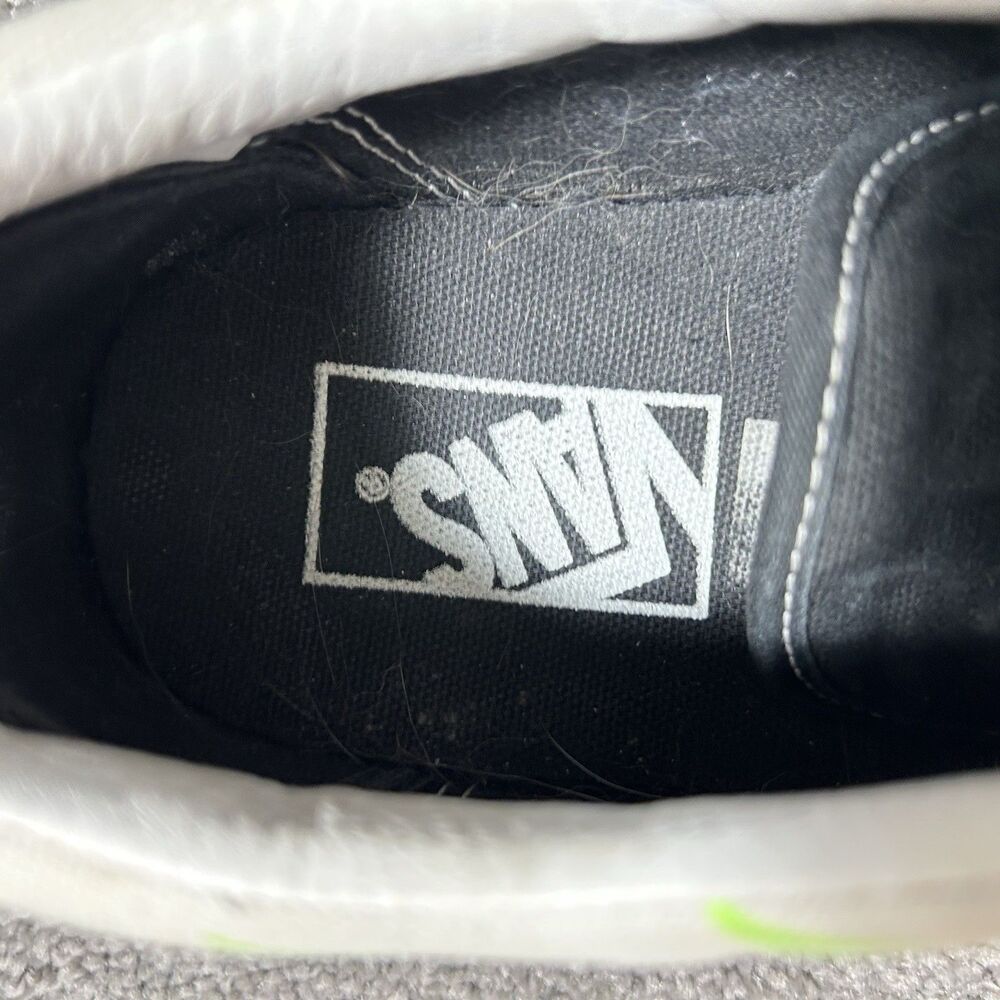 Vans Old Skool Flames Mens Size 9.5 Black White Green Athletic Skate Shoes Used - Picture 11 of 12